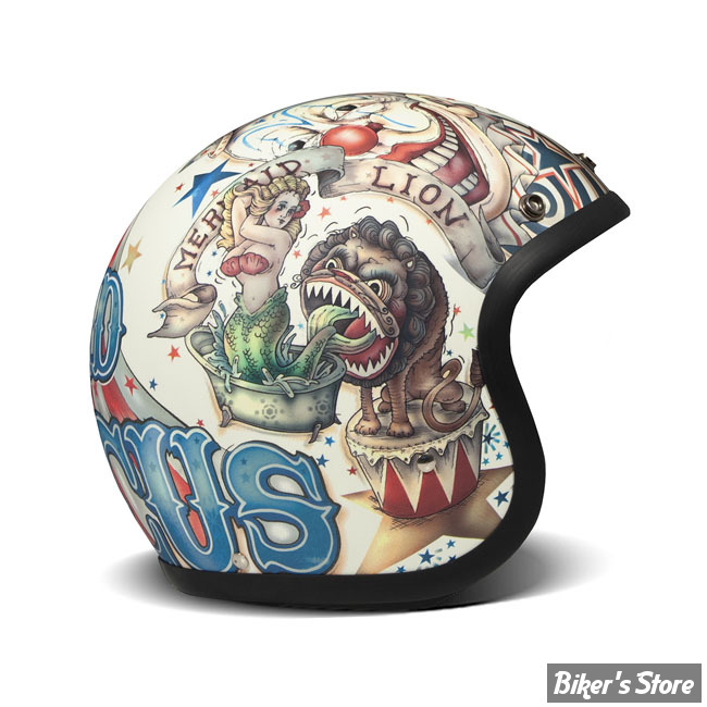 - CASQUE JET - DMD - RETRO - Circus - COULEUR : MULTI - ECE 22.06 - TAILLE S