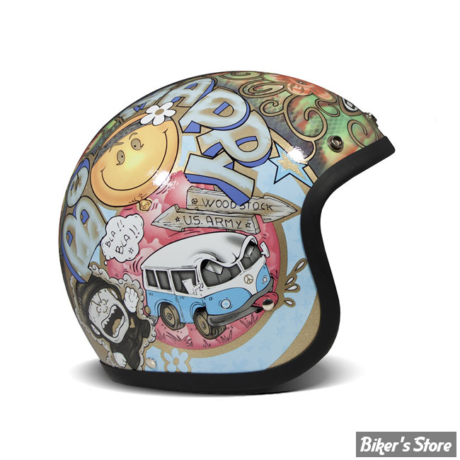 - CASQUE JET - DMD - RETRO - Woodstock - COULEUR : MULTI - ECE 22.06 - TAILLE M