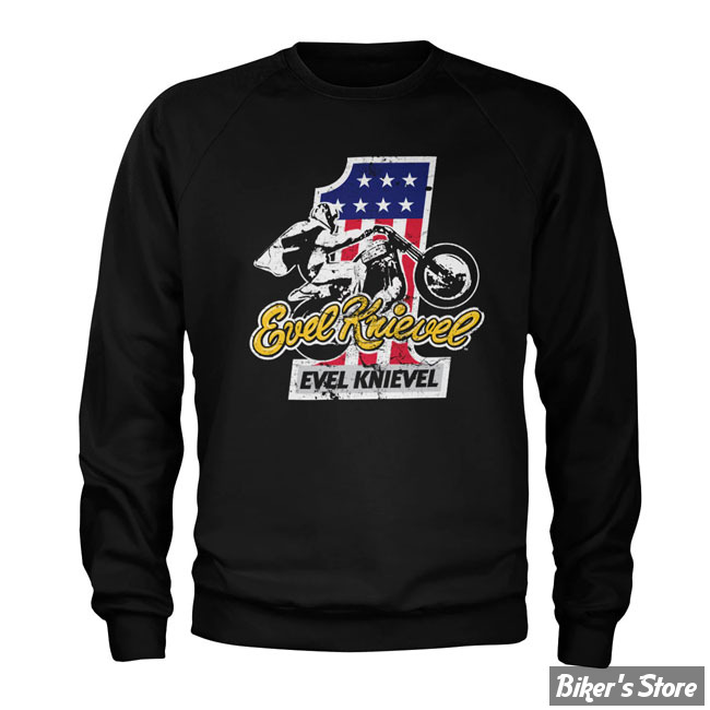 SWEAT SHIRT - EVEL KNIEVEL - No. 1 sweatshirt - BLACK - TAILLE M