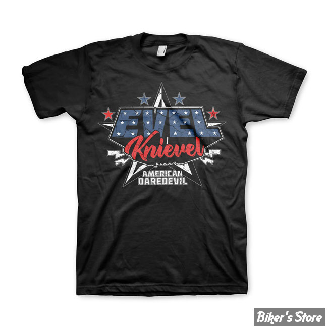 - TEE-SHIRT - EVEL KNIEVEL - American Daredevil T-shirt - BLACK / NOIR - TAILLE M