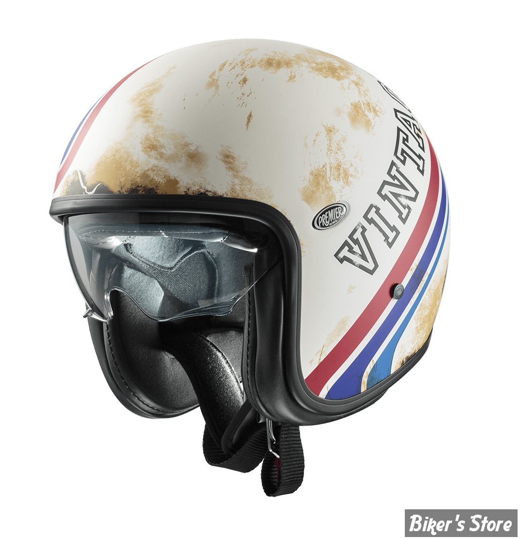 CASQUE JET  - PREMIER HELMETS - VINTAGE BTR 12 BM - MULTI - TAILLE XS