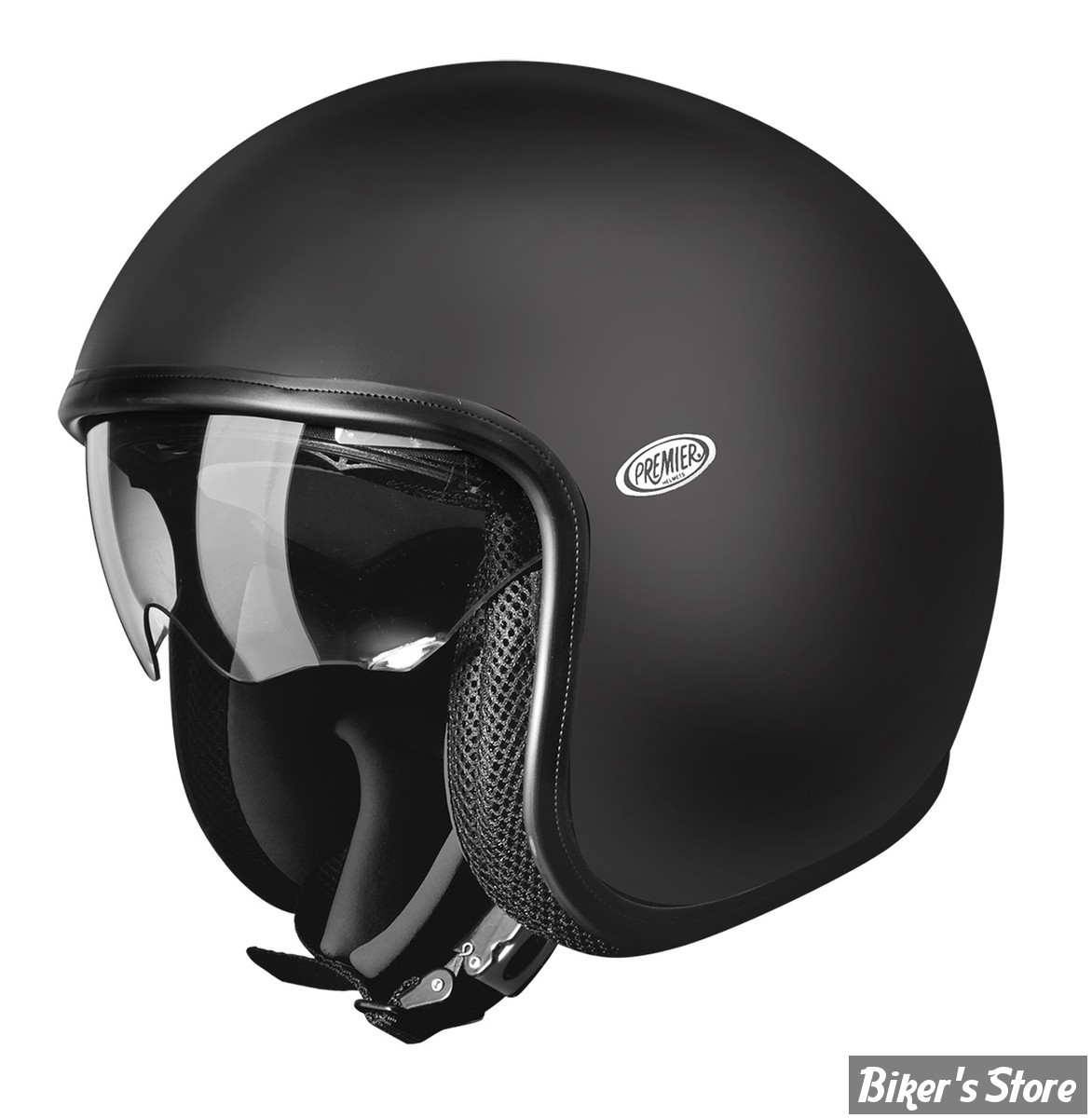 CASQUE JET  - PREMIER HELMETS - VINTAGE U9 BM - NOIR MAT - TAILLE XS