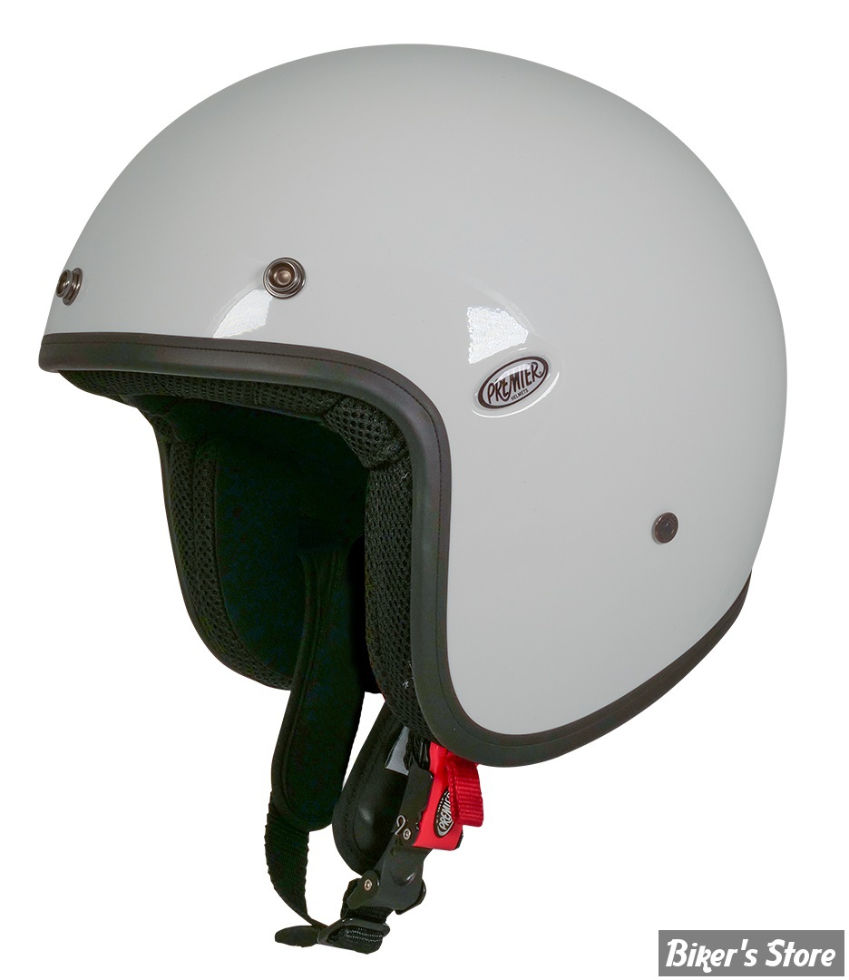 CASQUE JET  - PREMIER HELMETS - JET CLASSIC - GRIS PERLE BRILLANT - TAILLE M