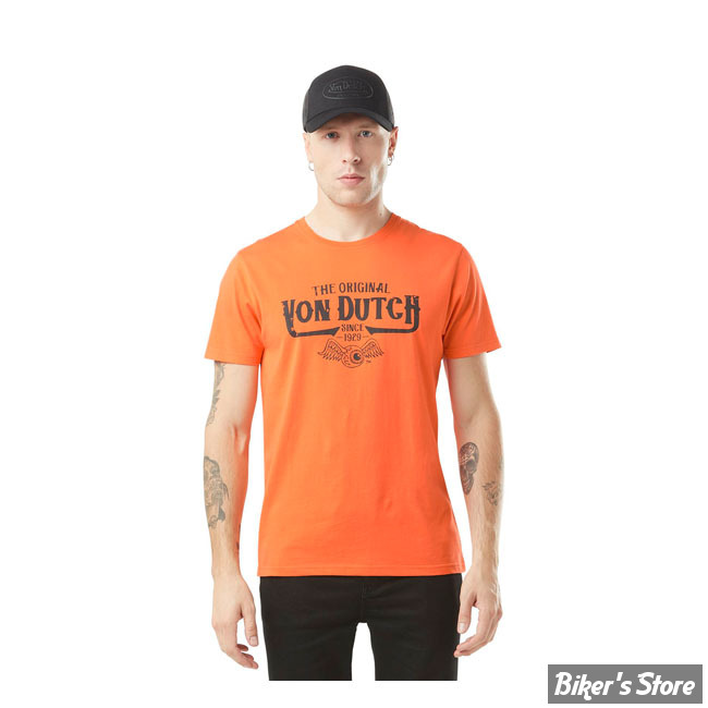 -TEE-SHIRT - VON DUTCH - ORIGINAL T-SHIRT - ORANGE - TAILLE M