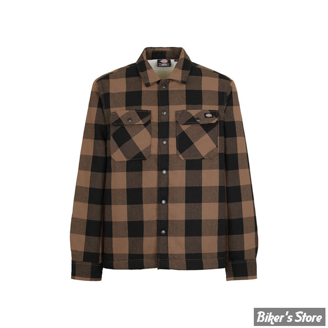 CHEMISE MANCHES LONGUES - DICKIES - Sacramento shirt sherpa - mush room / marron - TAILLE M