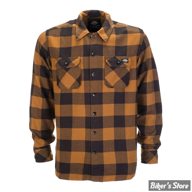 CHEMISE MANCHES LONGUES - DICKIES - NEW SACRAMENTO - BROWN DUCK / MARRON - TAILLE XL
