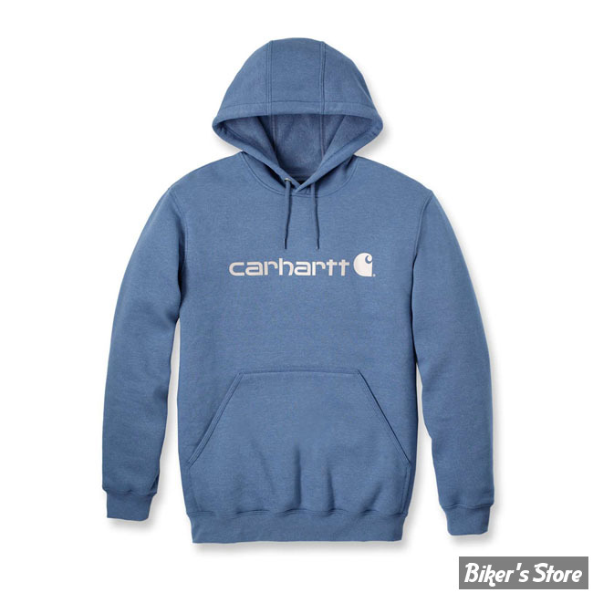 SWEAT SHIRT A CAPUCHE - CARHARTT - SIGNATURE LOGO SWEATSHIRT - Thundercloud Heather - TAILLE S