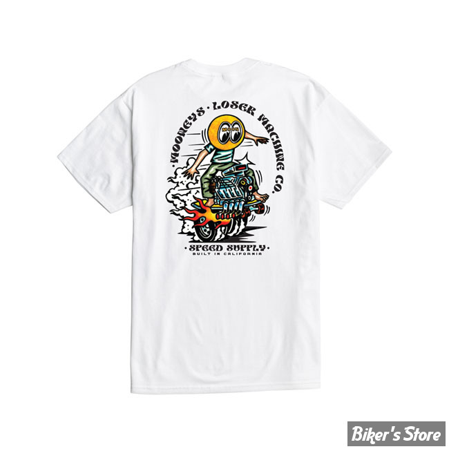 TEE-SHIRT - LOSER MACHINE COMPANY X MOONEYES -  Power Slide t-shirt - BLANC - TAILLE S