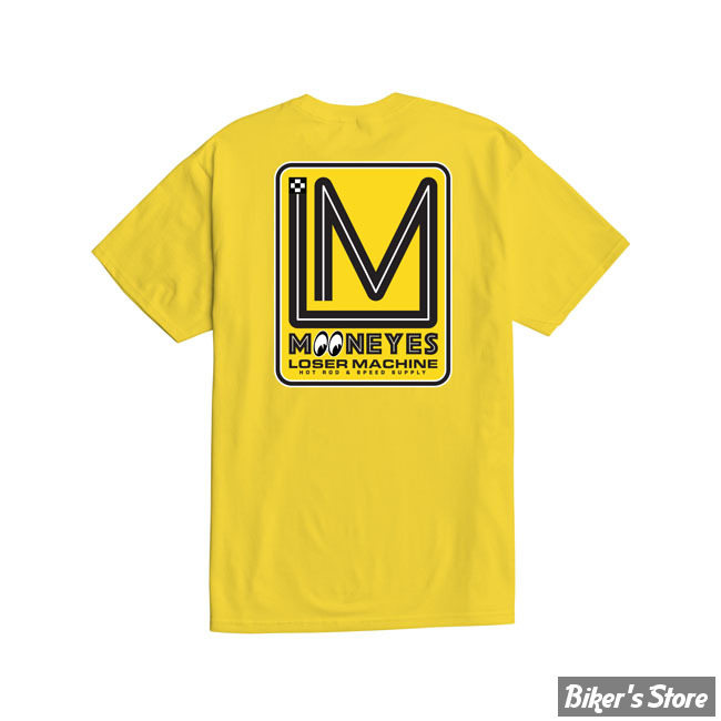 - TEE-SHIRT - LOSER MACHINE COMPANY X MOONEYES - Race track t-shirt  - YELLOW / JAUNE - TAILLE S