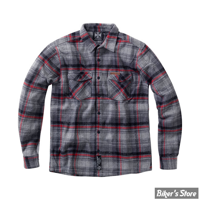 -CHEMISE MANCHES LONGUES - WCC - Rigid Flannel shirt - GRISE - TAILLE S