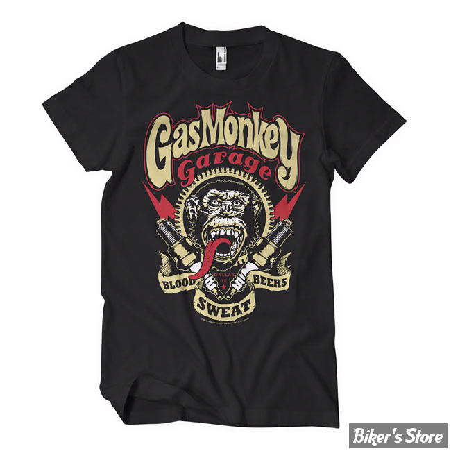 - TEE-SHIRT -  GAS MONKEY - Spark Plugs t-shirt - BLACK - TAILLE M