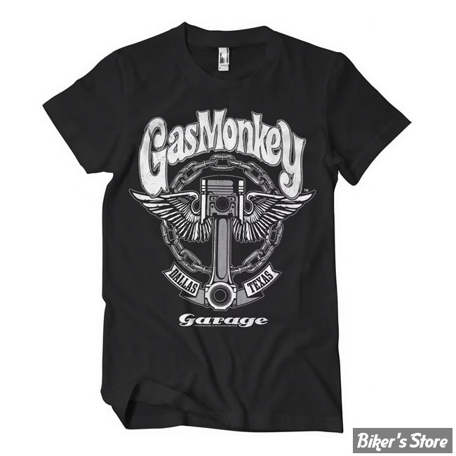 - TEE-SHIRT -  GAS MONKEY - Garage Big piston t-shirt - BLACK - TAILLE M