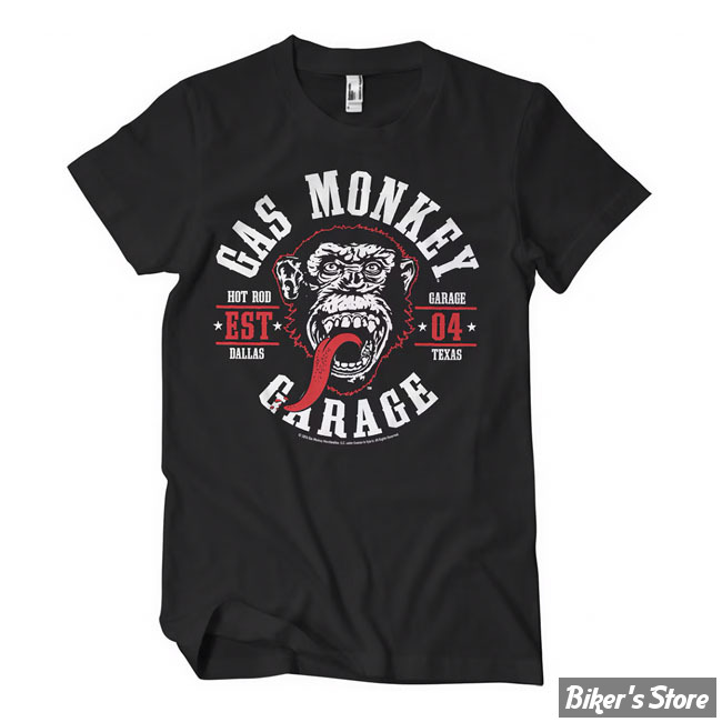 - TEE-SHIRT -  GAS MONKEY - Garage Round seal t-shirt - BLACK - TAILLE M