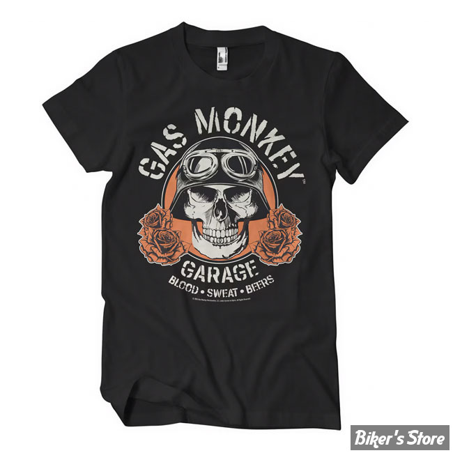 - TEE-SHIRT -  GAS MONKEY - Garage Skull t-shirt - BLACK - TAILLE M