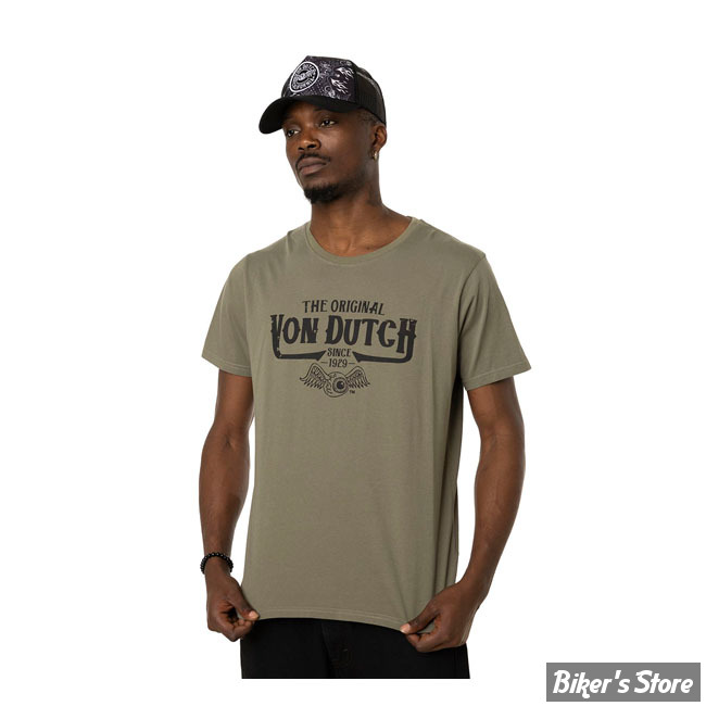 -TEE-SHIRT - VON DUTCH - ORIGINAL T-SHIRT - KAKI - TAILLE M