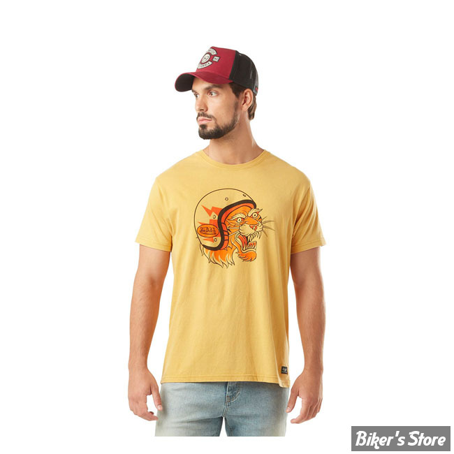 -TEE-SHIRT - VON DUTCH - PRINTED T-SHIRT - LION YELLOW - TAILLE M