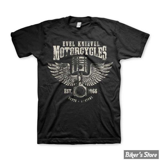 - TEE-SHIRT - EVEL KNIEVEL - Motorcycles T-shirt - BLACK / NOIR - TAILLE XXL