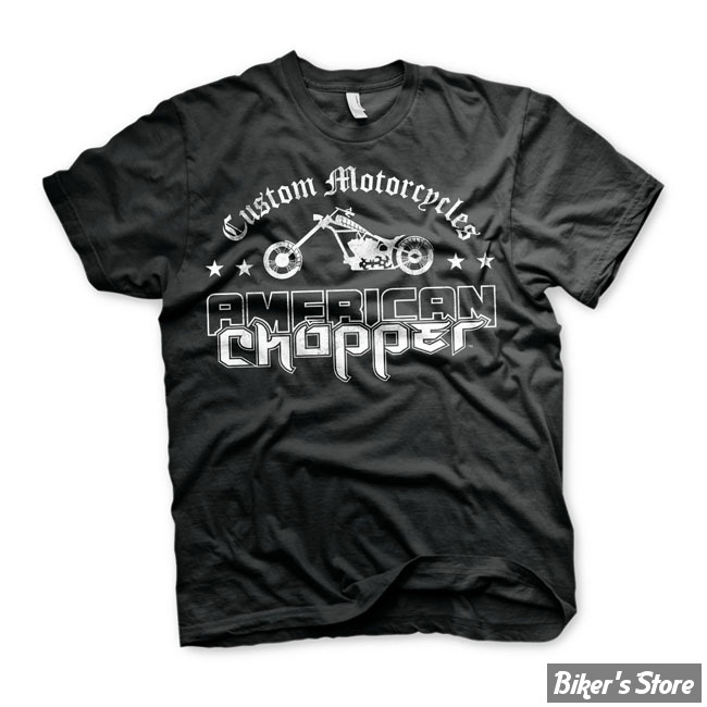 - TEE-SHIRT - AMERICAN CHOPPER - Washed logo t-shirt - BLACK - TAILLE S