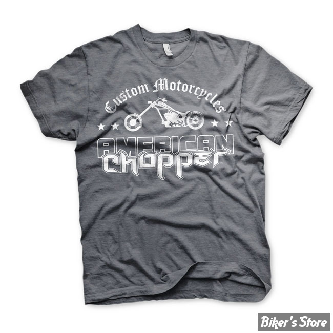 - TEE-SHIRT - AMERICAN CHOPPER - Washed logo t-shirt - dark heather - TAILLE S