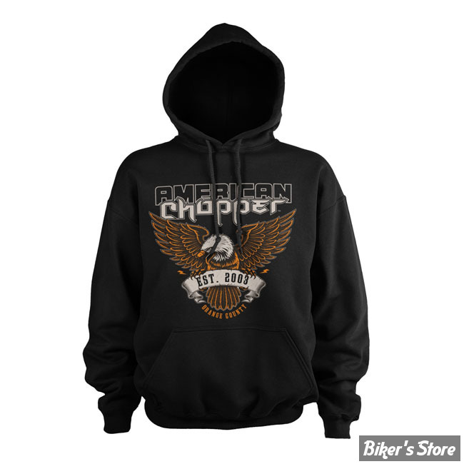 - SWEAT SHIRT A CAPUCHE - AMERICAN CHOPPER - Orange County hoodie - TAILLE S