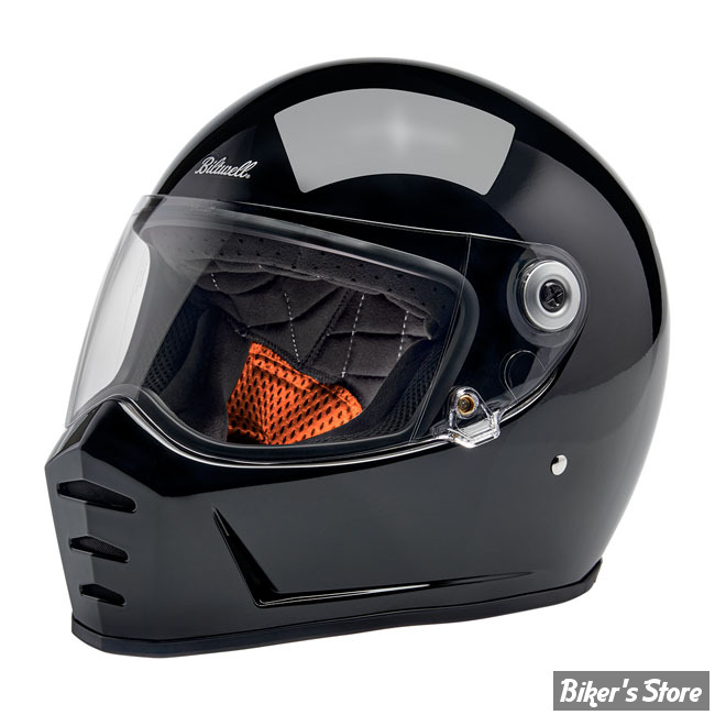 CASQUE INTEGRAL - BILTWELL - LANE SPLITTER HELMET / ECE R22.06 - gloss black - TAILLE XS