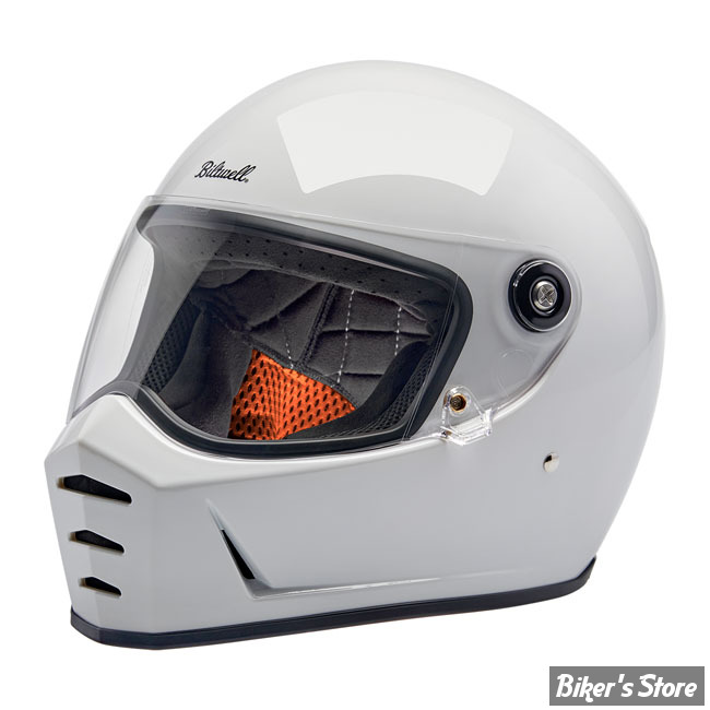 CASQUE INTEGRAL - BILTWELL - LANE SPLITTER HELMET / ECE R22.06 - BLANC BRILLANT / GLOSS WHITE - TAILLE XS