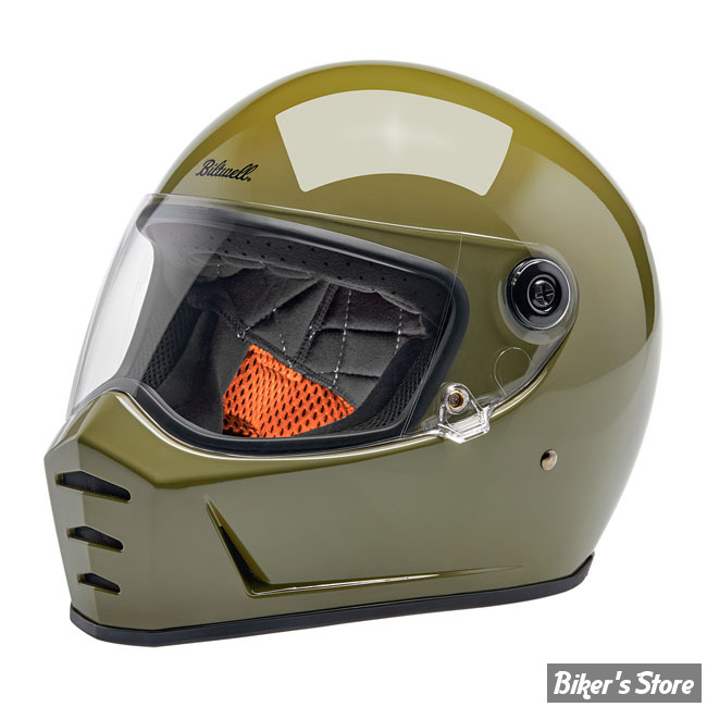 CASQUE INTEGRAL - BILTWELL - LANE SPLITTER HELMET / ECE R22.06 - VERT OLIVE / GREEN OLIVE - TAILLE XS