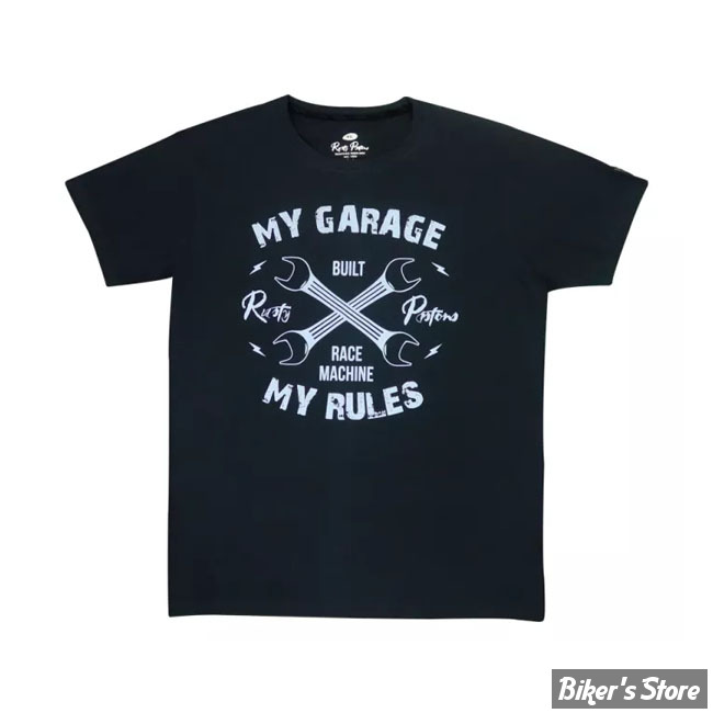 - TEE-SHIRT - RUSTY PISTONS - Garage t-shirt - BLACK - TAILLE S