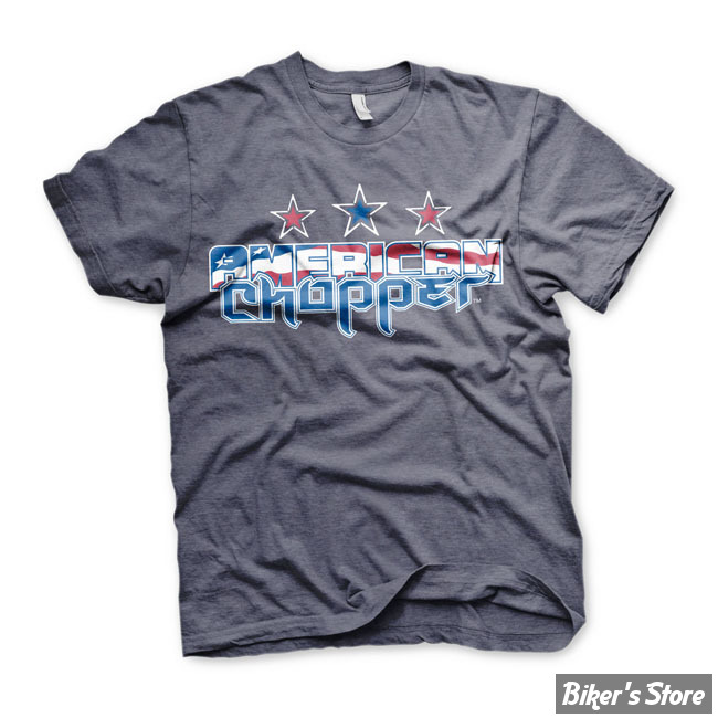 - TEE-SHIRT - AMERICAN CHOPPER - Flag logo t-shirt - NAVY - TAILLE M