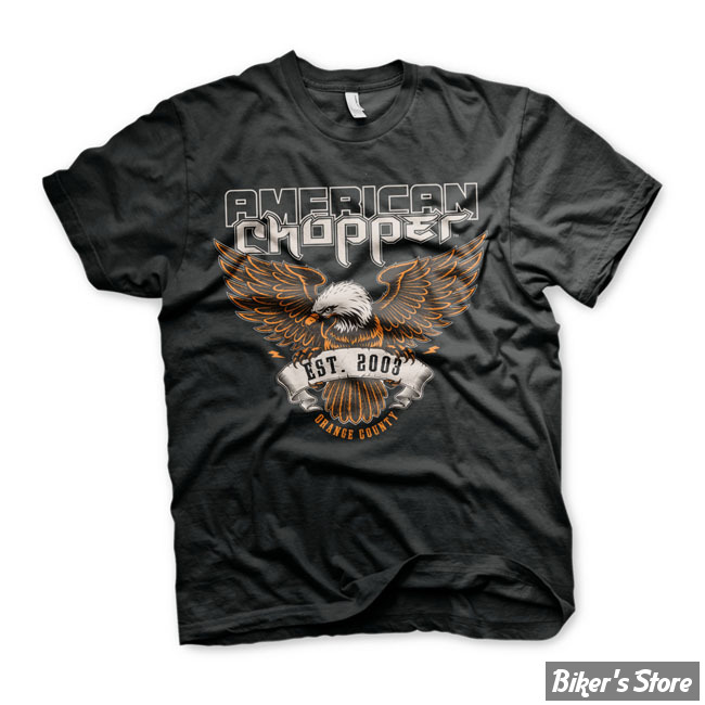 -TEE-SHIRT - AMERICAN CHOPPER - Orange County t-shirt - BLACK - TAILLE M