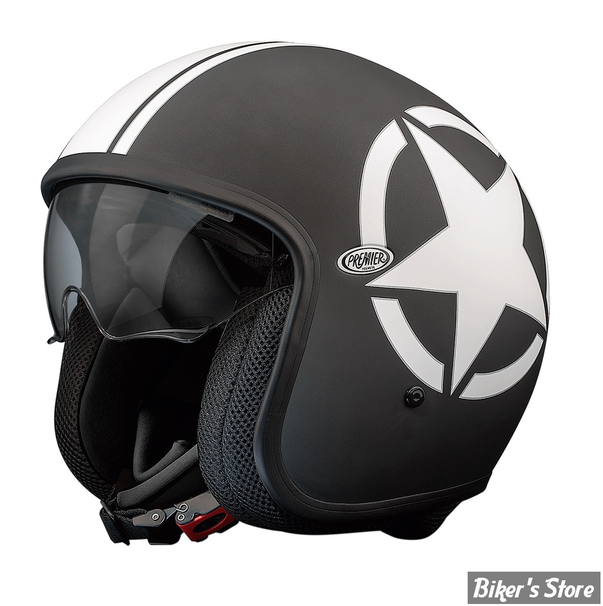 CASQUE JET  - PREMIER HELMETS - VINTAGE STAR 9 BM - NOIR - TAILLE XS